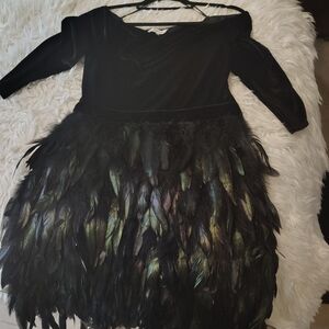 EMERALD FEATHER DRESS